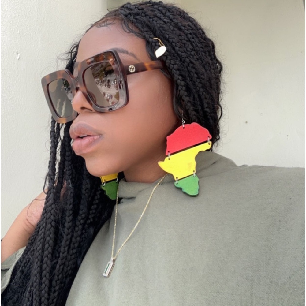 Gucci Oversized Square Havana Brown GG0328s 002 Sunglasses